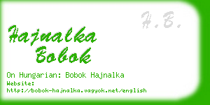 hajnalka bobok business card